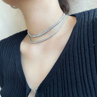 [Revel Jewelry]Elegant Tennis Chain Necklace