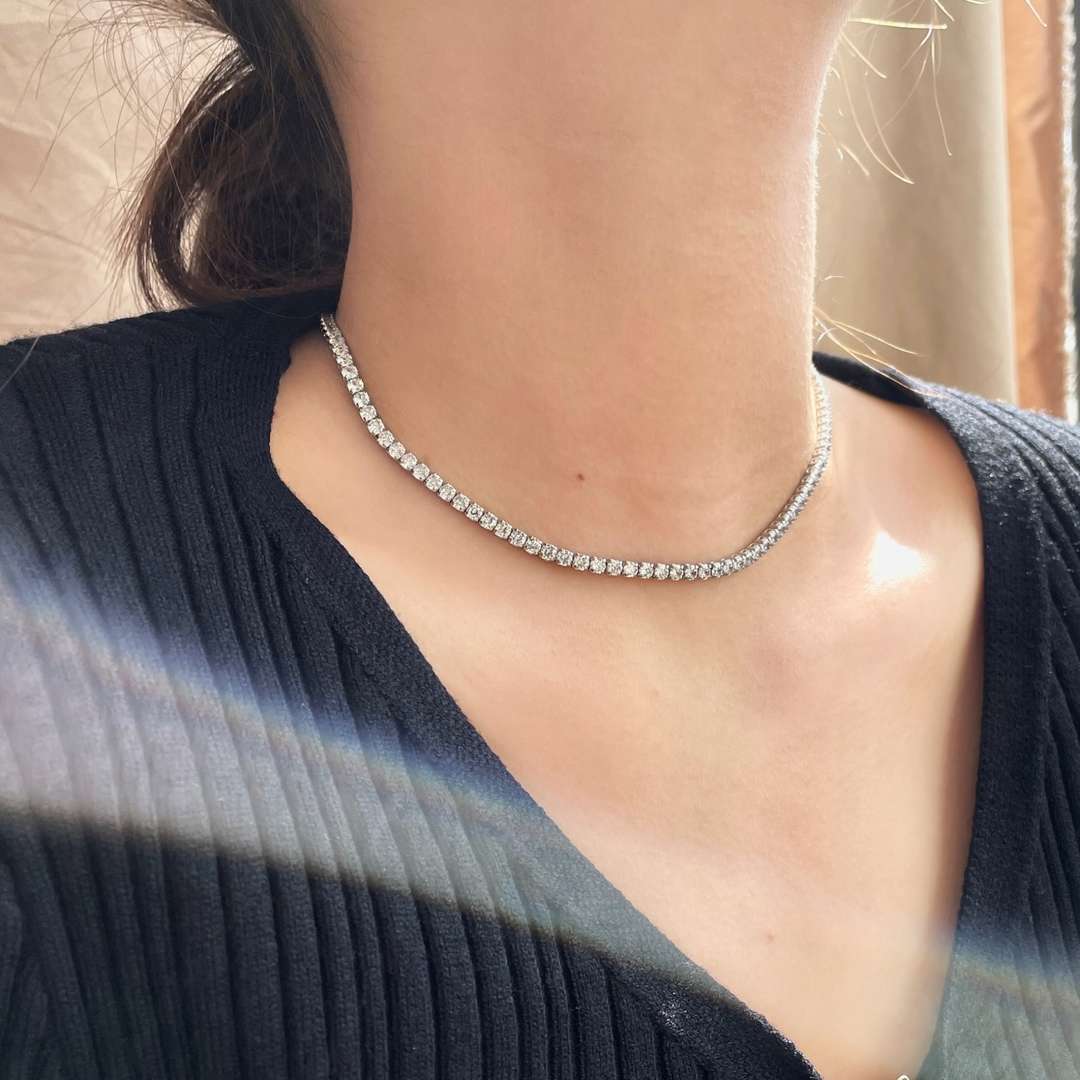[Revel Jewelry]Elegant Tennis Chain Necklace