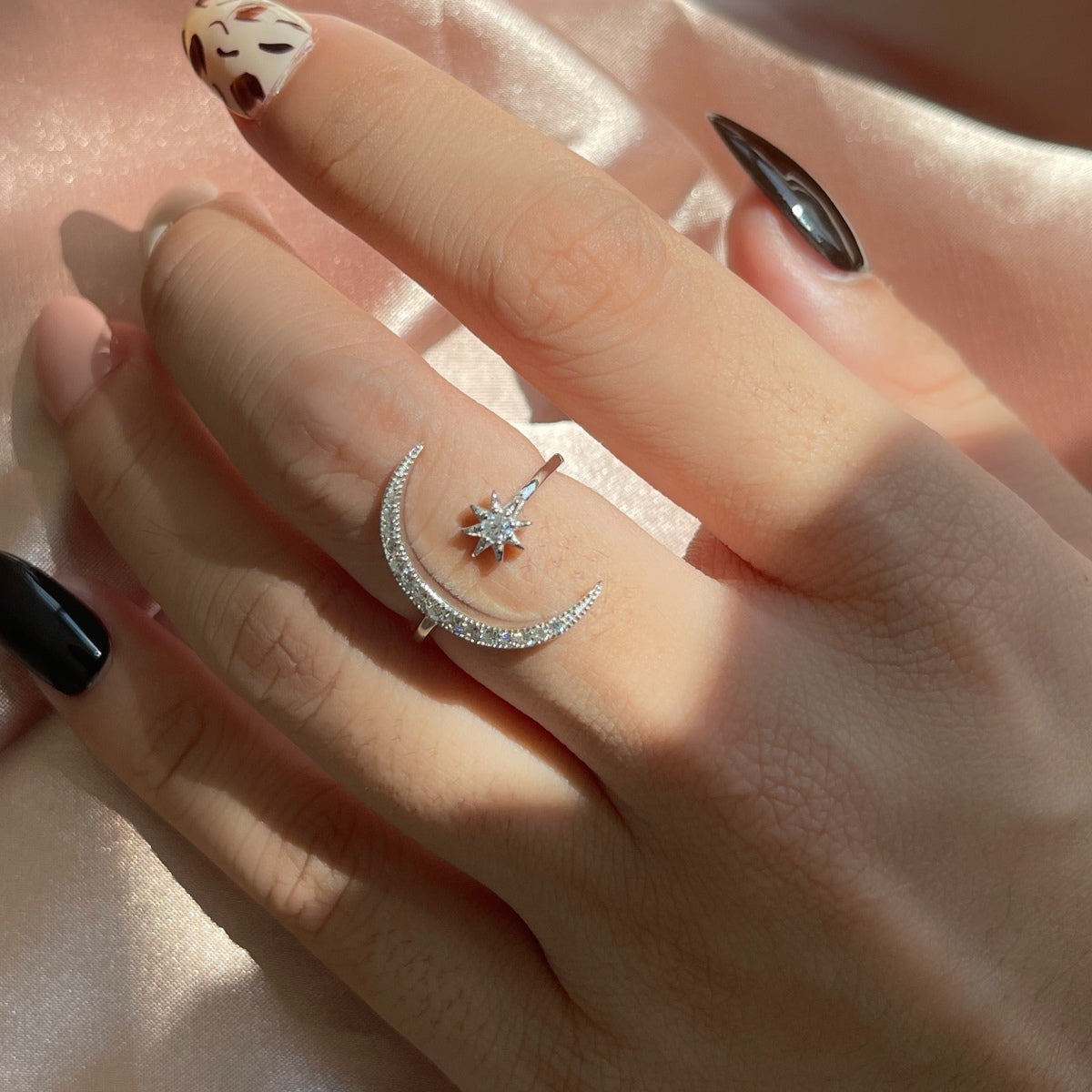 [Revel Jewelry]Eternity Moon & Star Ring