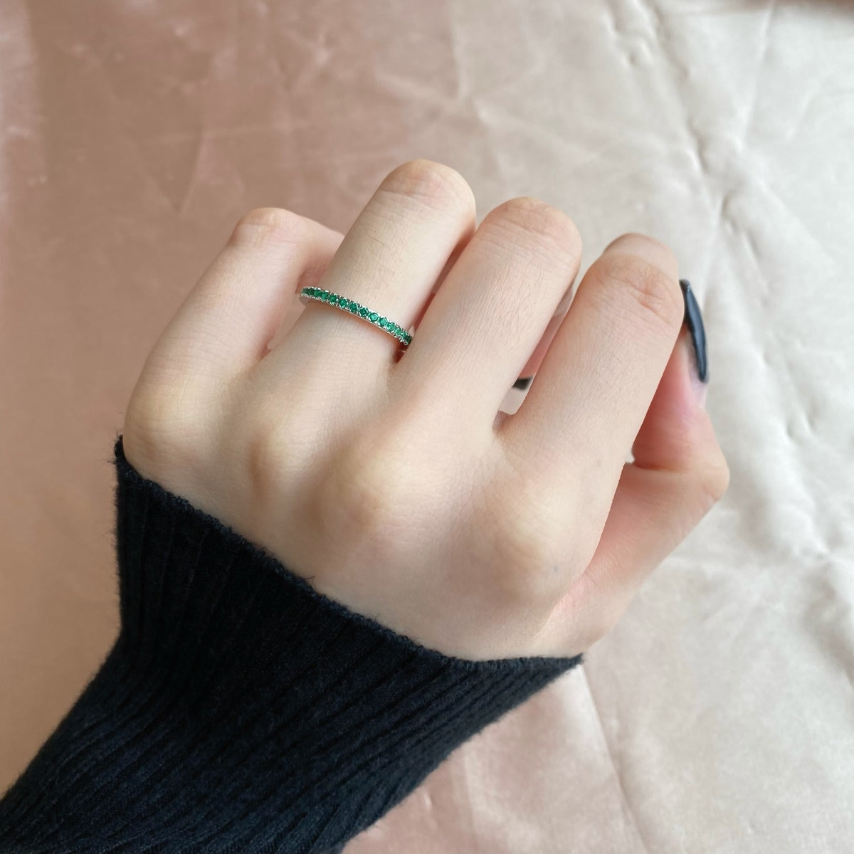 [Revel Jewelry]Delicate Sparkling Round Cut Daily Ring