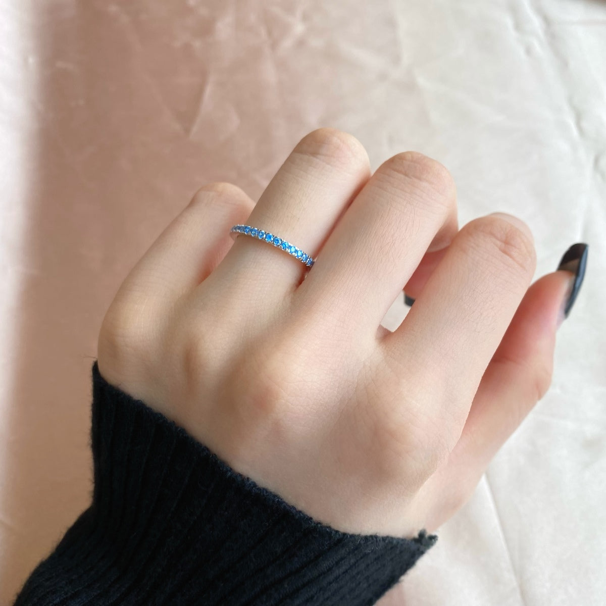 [Revel Jewelry]Delicate Sparkling Round Cut Daily Ring