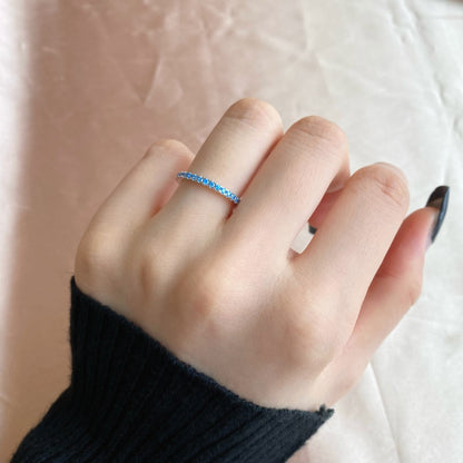 [Revel Jewelry]Delicate Sparkling Round Cut Daily Ring
