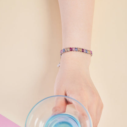 [Revel Jewelry]キラキラ輝く精巧なマルチカット パーティーブレスレット