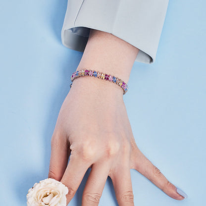 [Revel Jewelry]キラキラ輝く精巧なマルチカット パーティーブレスレット