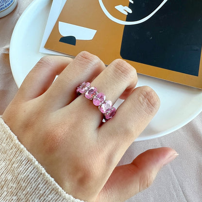 [Revel Jewelry]Dainty Elongated Cushion Cut Tennis Ring