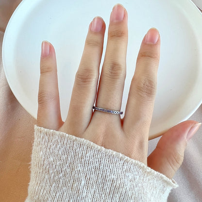 [Revel Jewelry]Delicate Sparkling Round Cut Daily Ring
