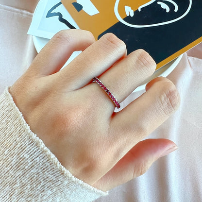 [Revel Jewelry]Delicate Sparkling Round Cut Daily Ring