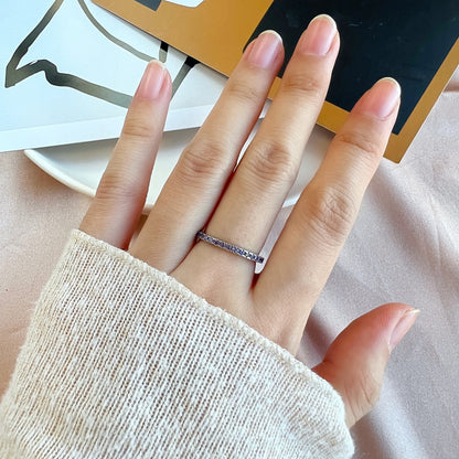 [Revel Jewelry]Delicate Sparkling Round Cut Daily Ring