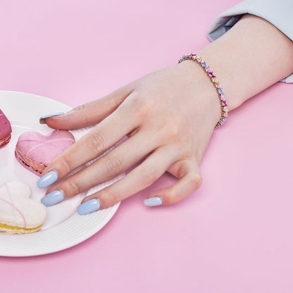 [Revel Jewelry]華やかな輝きを放つ多面カットパーティーブレスレット