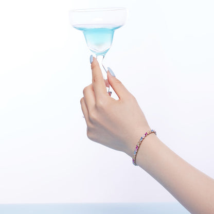 [Revel Jewelry]華やかな輝きを放つ多面カットパーティーブレスレット