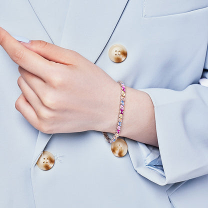 [Revel Jewelry]華やかな輝きを放つ多面カットパーティーブレスレット