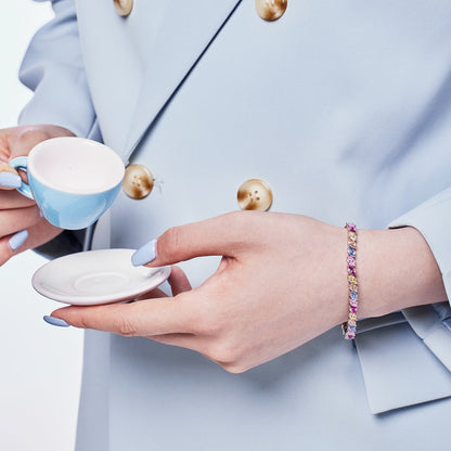 [Revel Jewelry]華やかな輝きを放つ多面カットパーティーブレスレット