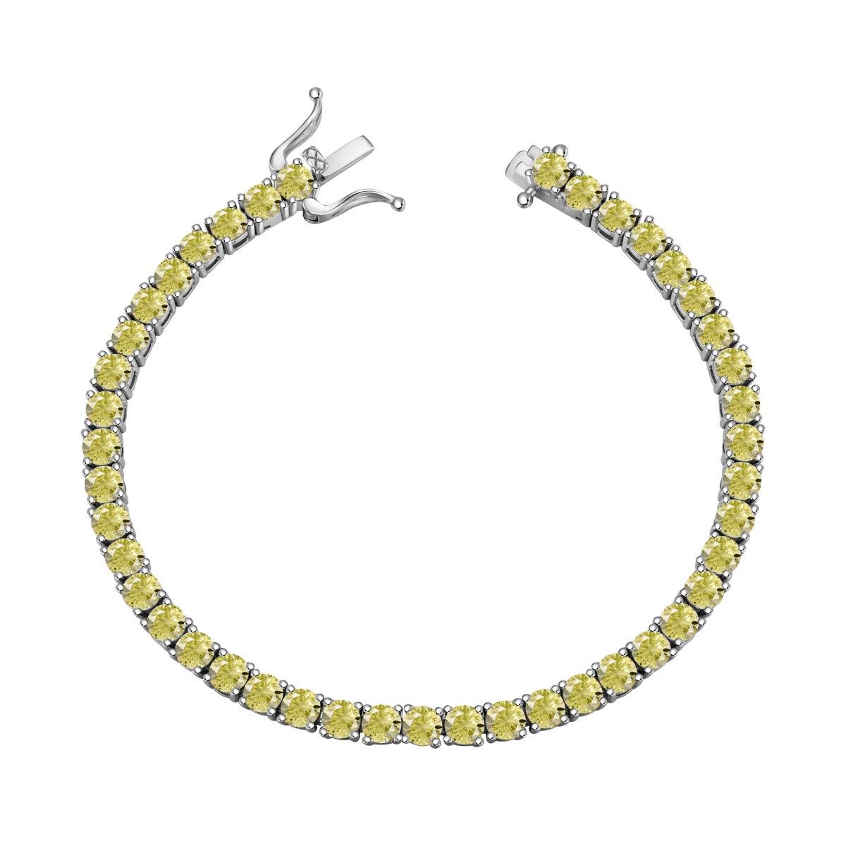 [Revel Jewelry]華麗なる輝きラウンドカットテニスブレスレット