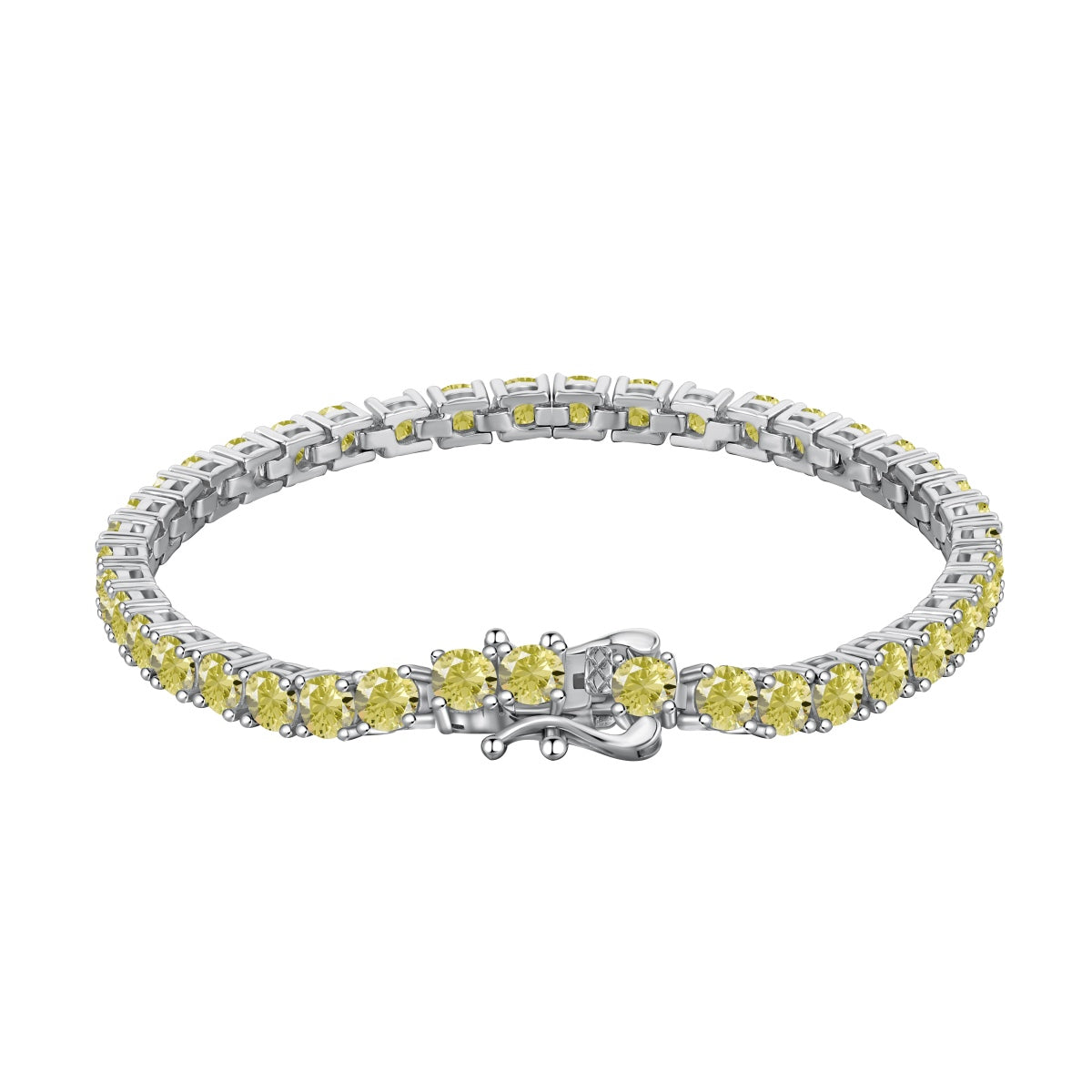 [Revel Jewelry]華麗なる輝きラウンドカットテニスブレスレット