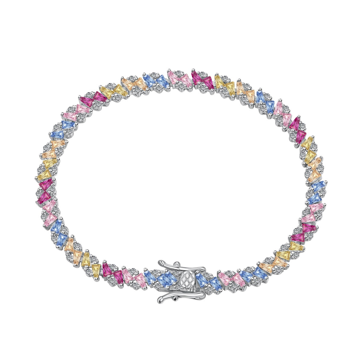[Revel Jewelry]華やかな輝きを放つ多面カットパーティーブレスレット