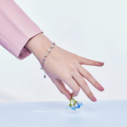 [Revel Jewelry]華奢で魅力的なエメラルドカットデイリーブレスレット
