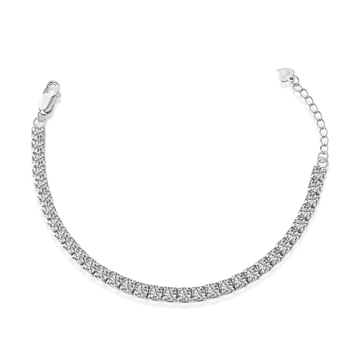 [Revel Jewelry]Sparkling Radiant Princess Cut Tennis Bracelet