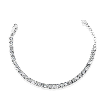[Revel Jewelry]Sparkling Radiant Princess Cut Tennis Bracelet