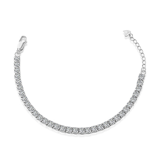 [Revel Jewelry]Sparkling Radiant Princess Cut Tennis Bracelet