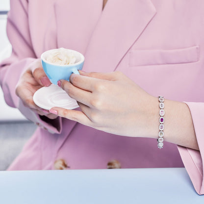 [Revel Jewelry] エメラルドカット装飾ブレスレット
