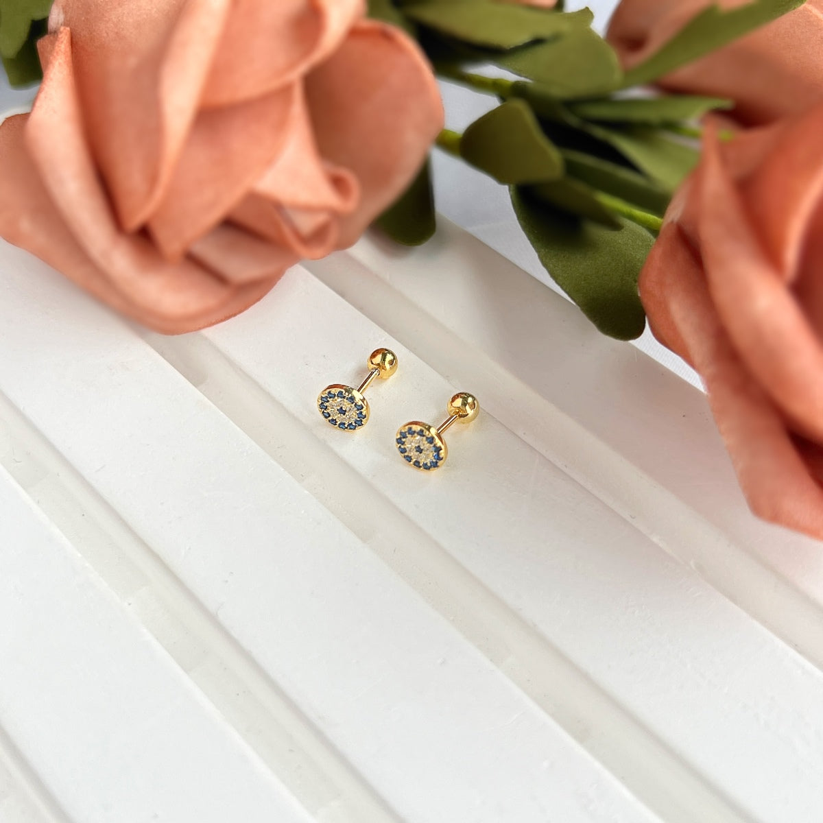 [Revel Jewelry]Devil's Eye Ear Bone Nail Earrings