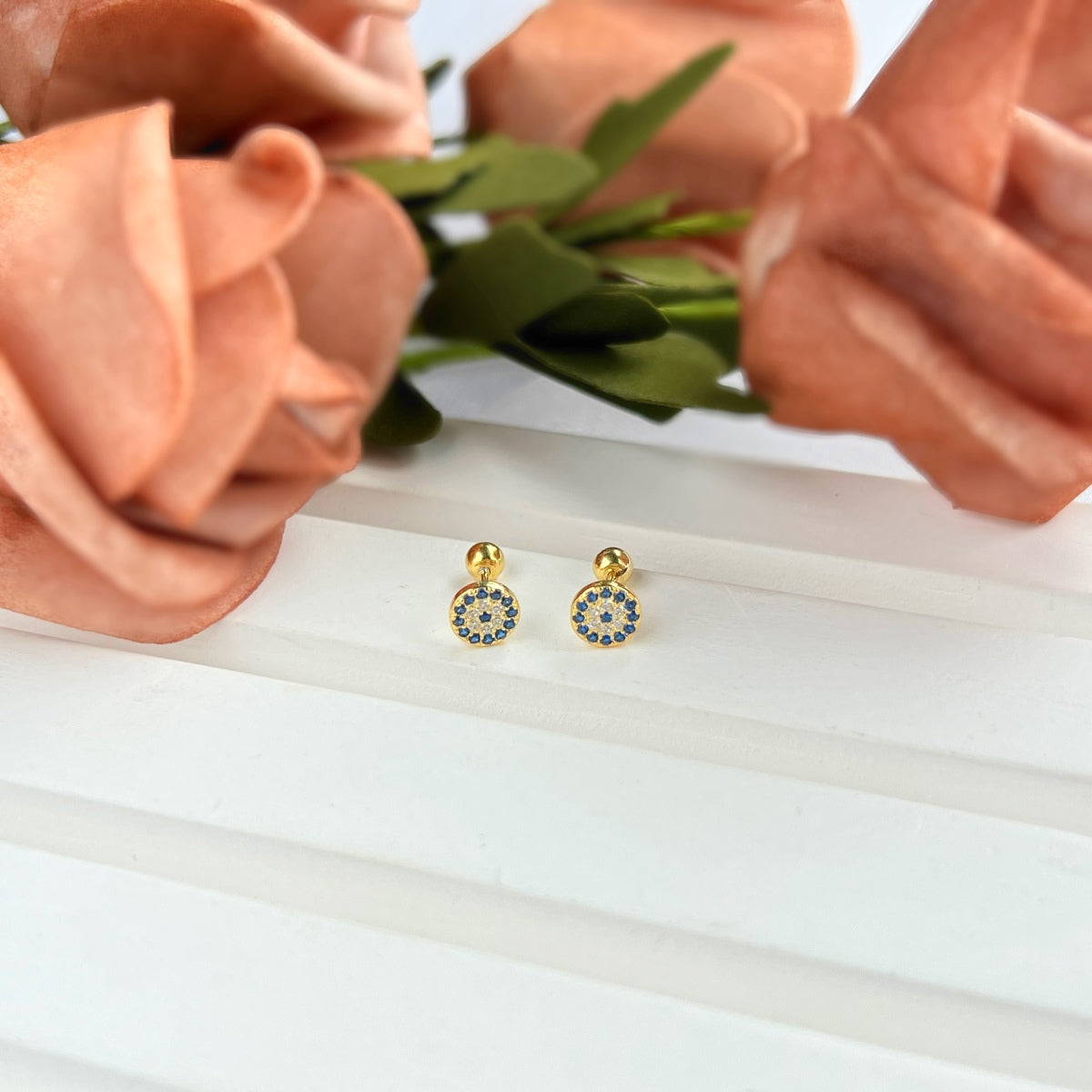 [Revel Jewelry]Devil's Eye Ear Bone Nail Earrings