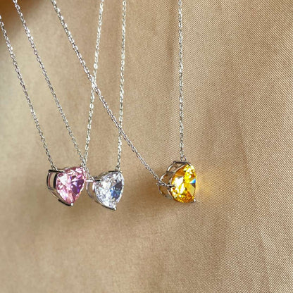 [Revel Jewelry]6.0 carat Radiant Heart Shape Necklace