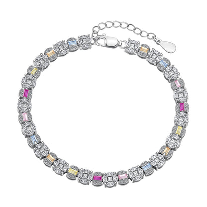 [Revel Jewelry]光り輝くラディアント・マルチカット デイリーブレスレット