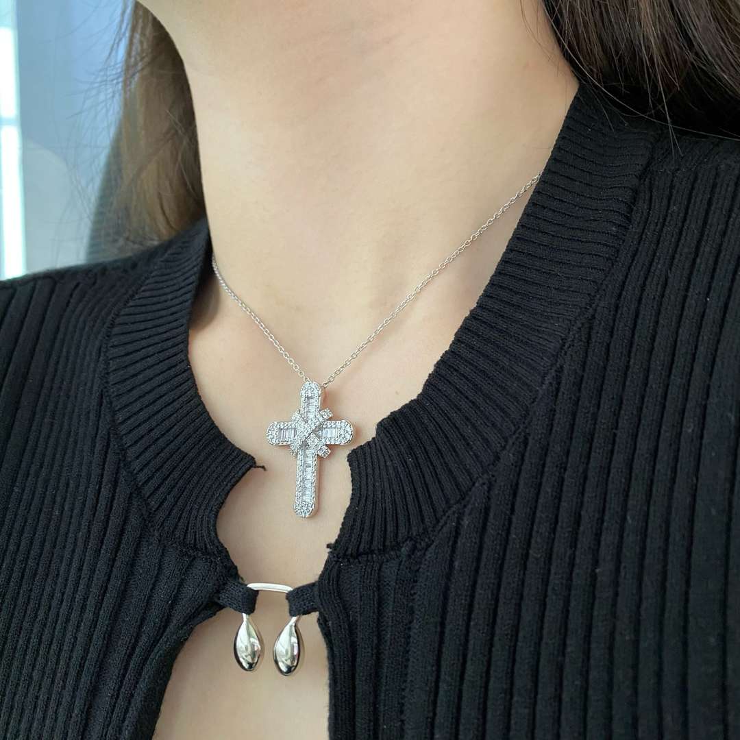 [Revel Jewelry]Gypsophila Mit Diamanten Halskette