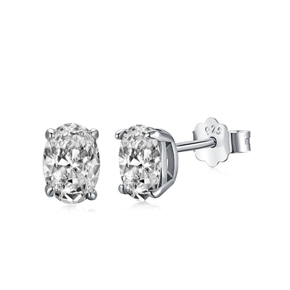 [Revel Jewelry]Oval Classic Dignified Elegant Earrings