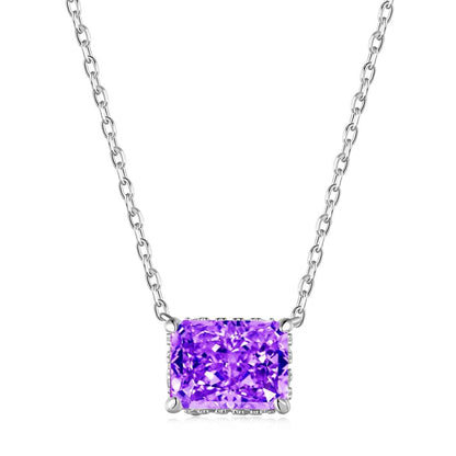 [Revel Jewelry]Luxurious Square Shape Colorful Necalack