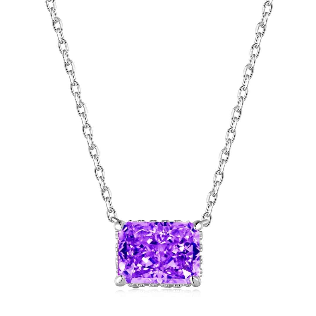[Revel Jewelry]Luxurious Square Shape Colorful Necalack
