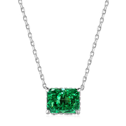 [Revel Jewelry]Luxurious Square Shape Colorful Necalack