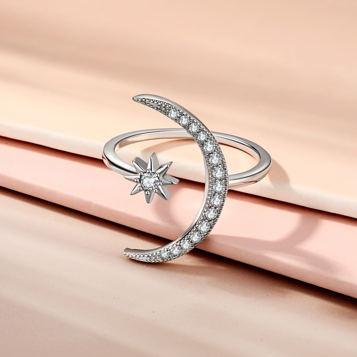 [Revel Jewelry]Eternity Moon & Star Ring