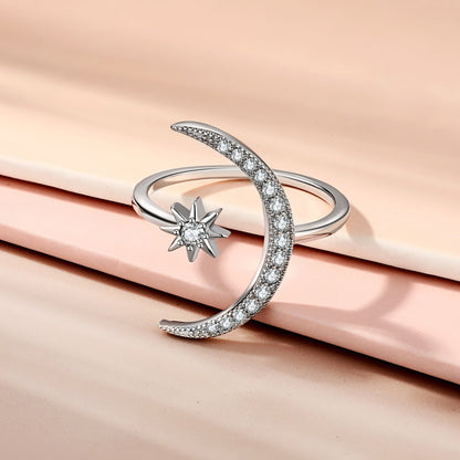 [Revel Jewelry]Eternity Moon & Star Ring
