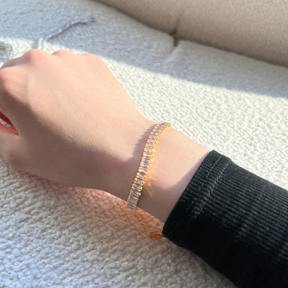 [Revel Jewelry]エメラルドカット ブレスレット