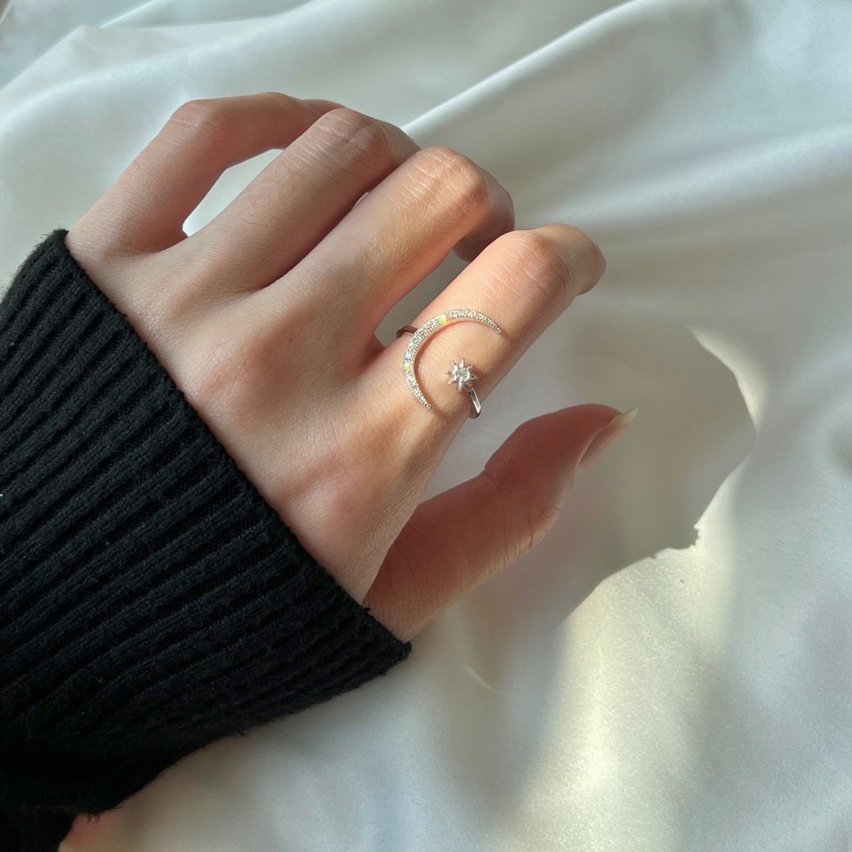 [Revel Jewelry]Eternity Moon & Star Ring