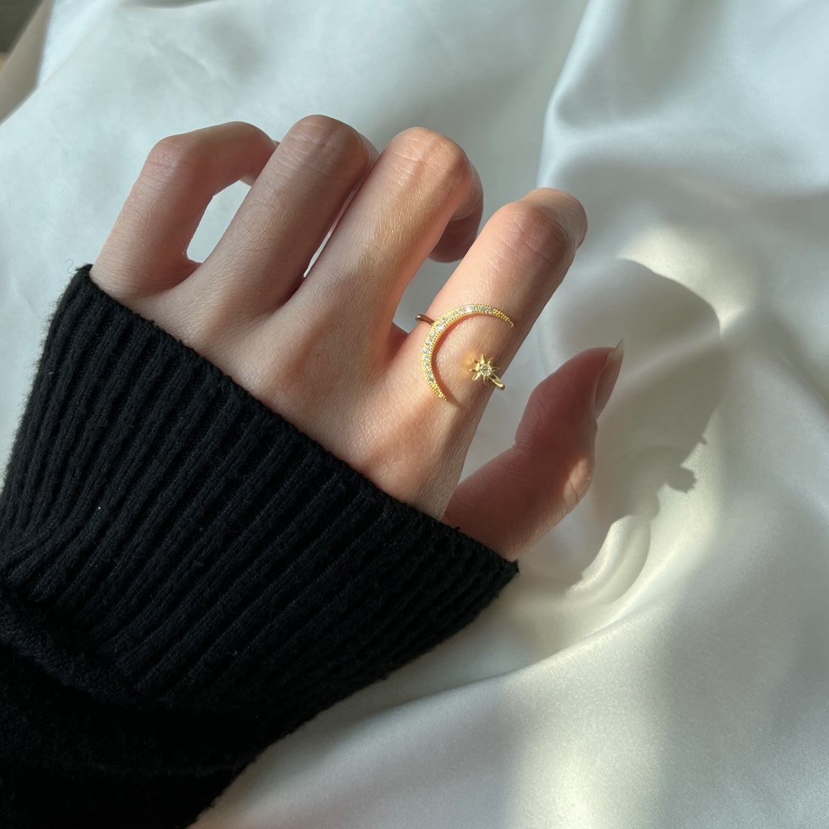 [Revel Jewelry]Eternity Moon & Star Ring