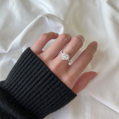 [Revel Jewelry]Eternity Splashy Romantic Heart Shape Lover Ring