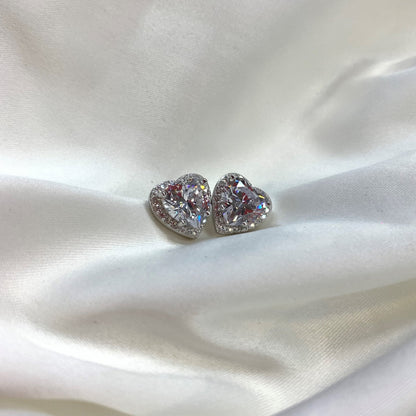 [Revel Jewelry]Sparkling Heart Shape Lover Earrings