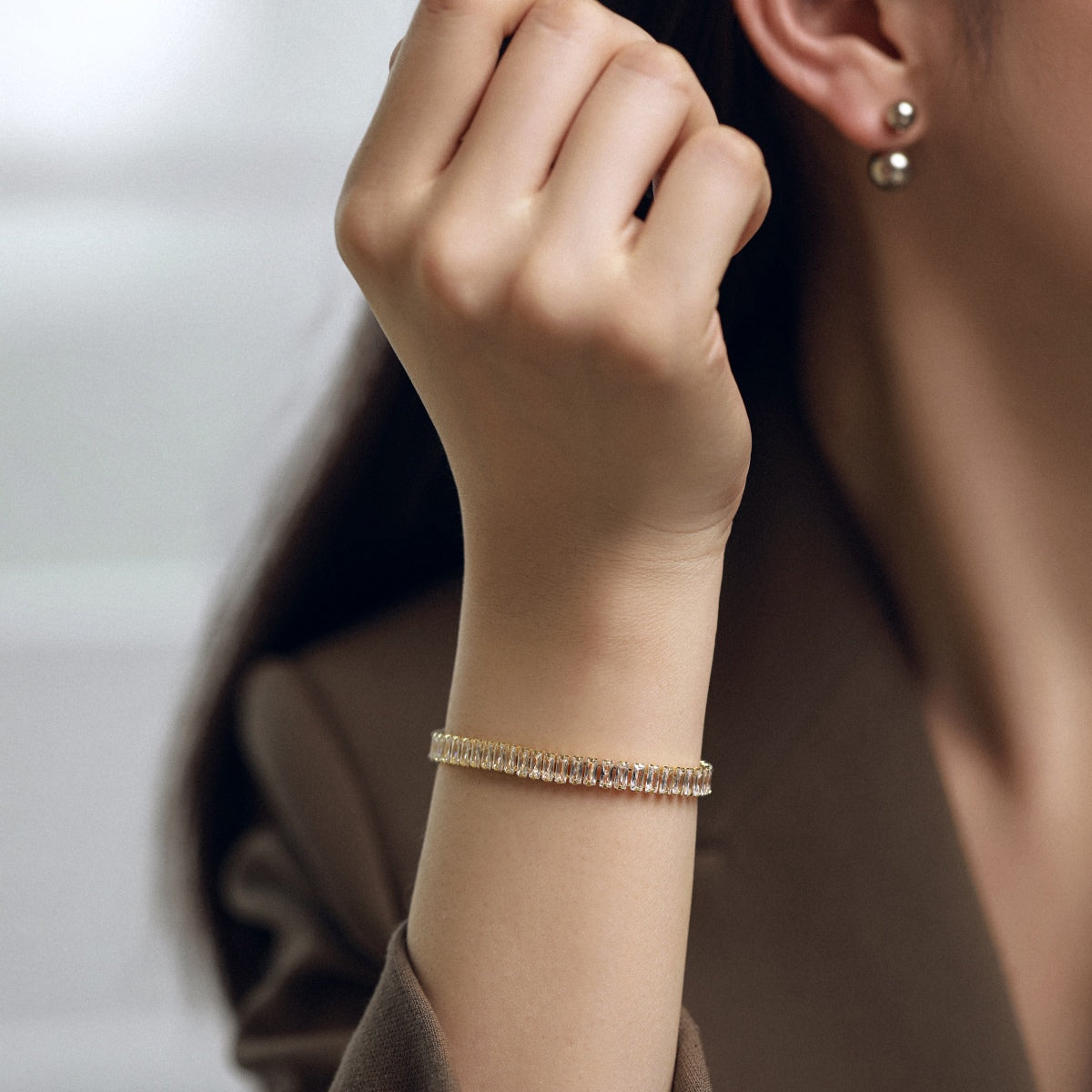 [Revel Jewelry]エメラルドカット ブレスレット