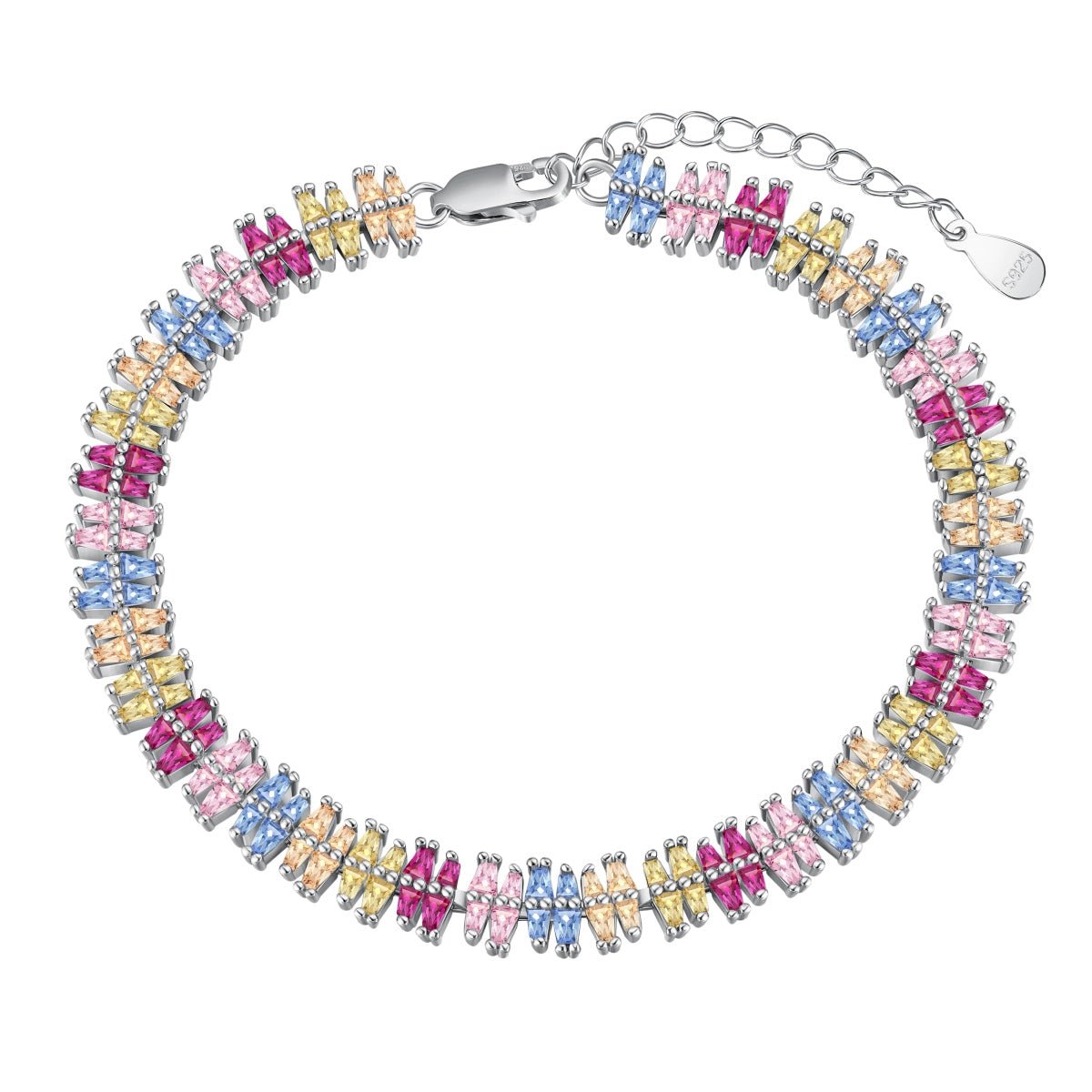 [Revel Jewelry]キラキラ輝く精巧なマルチカット パーティーブレスレット