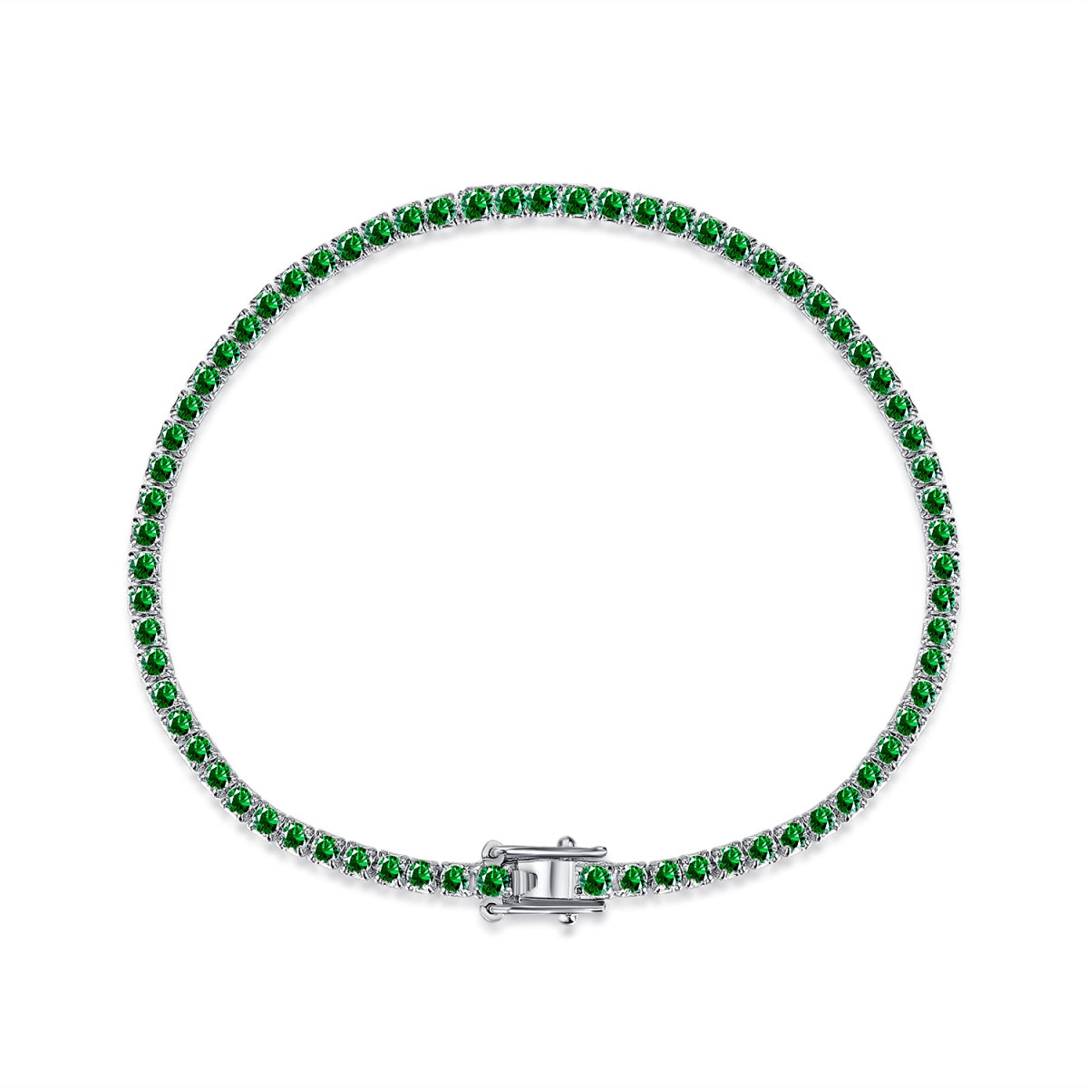 [Revel Jewelry] デイリー向けラウンドカットカラフルブレスレット
