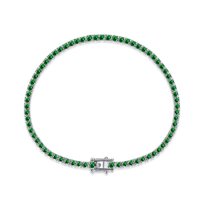 [Revel Jewelry] デイリー向けラウンドカットカラフルブレスレット
