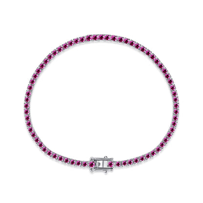 [Revel Jewelry] デイリー向けラウンドカットカラフルブレスレット
