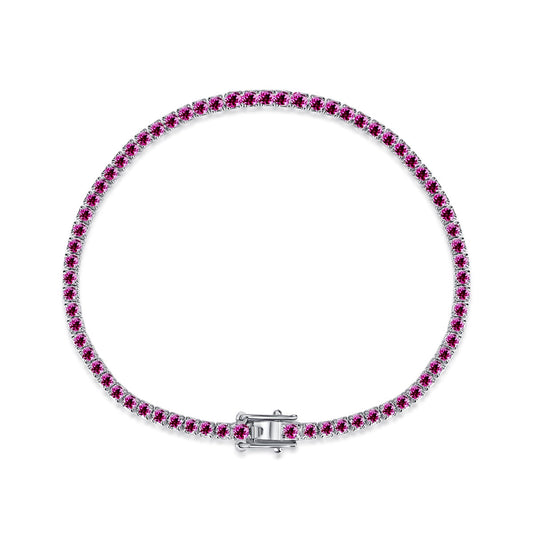 [Revel Jewelry]Dazzling Colorful Round Cut Daily Bracelet