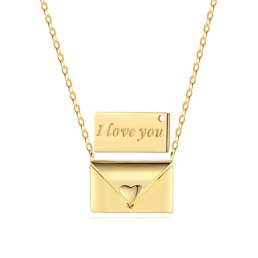 [Revel Jewelry]Envelope Heart Shape Mother's Day Necklace
