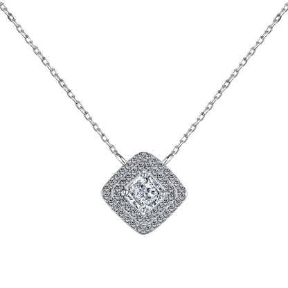 [Revel Jewelry]Funkelnde Asscher-Schliff-Halskette