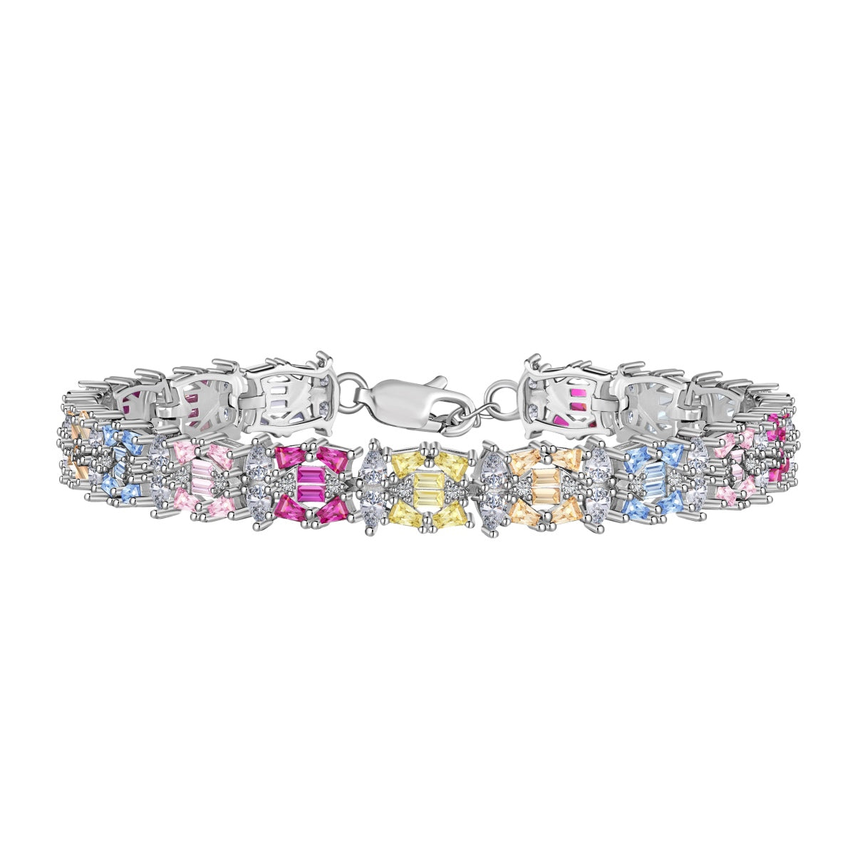 [Revel Jewelry]繊細なカラフルマルチカットパーティーブレスレット