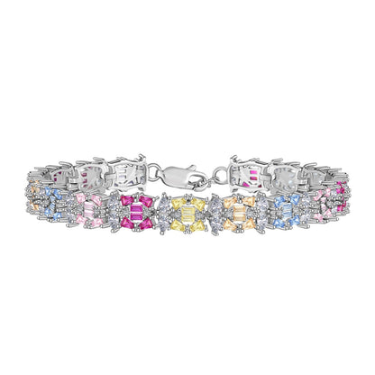 [Revel Jewelry]繊細なカラフルマルチカットパーティーブレスレット